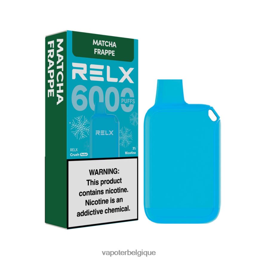 Cigarette Electronique Belgique H6B68X17 - matcha frappé RELX Crush Pocket 6000 glacé