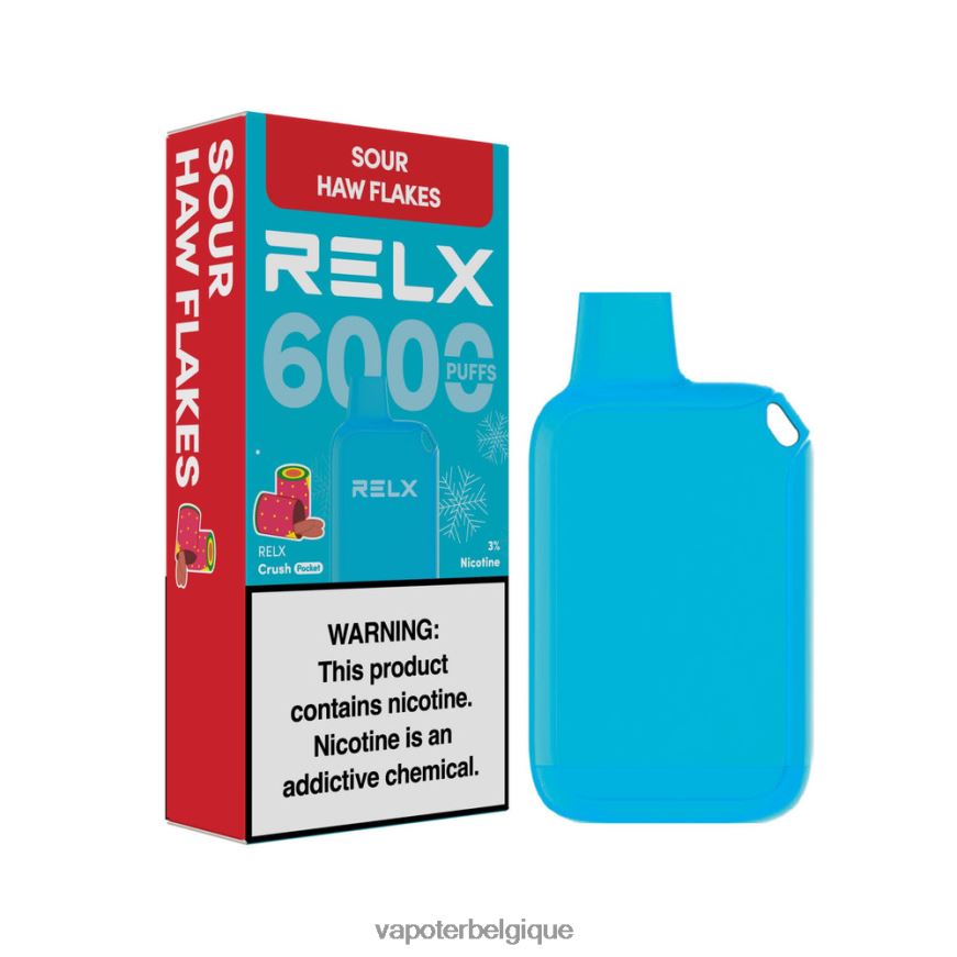 Cigarette Electronique Jetable H6B68X16 - flocons d'aubépine RELX Crush Pocket 6000 glacé