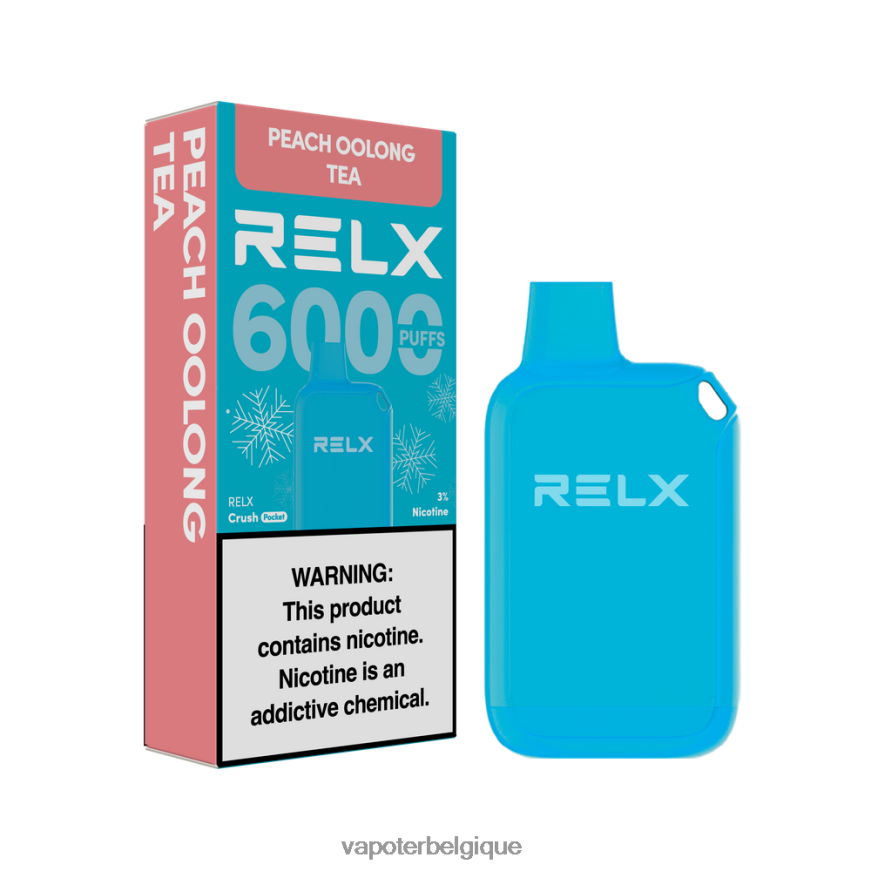 Vape En Gros H6B68X10 - thé oolong à la pêche RELX Crush Pocket 6000 glacé