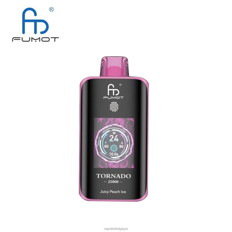 Vape Wholesale Supplier L8DPZ7 glace à la pêche juteuse - Fumot Tornado 25000 vapes jetables