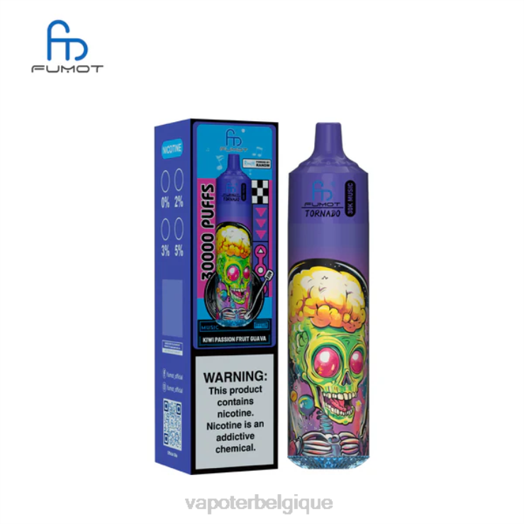 Grossiste Vape Jetable 4P66014 kiwi fruit de la passion goyave Fumot Tornado 30 000 musiques