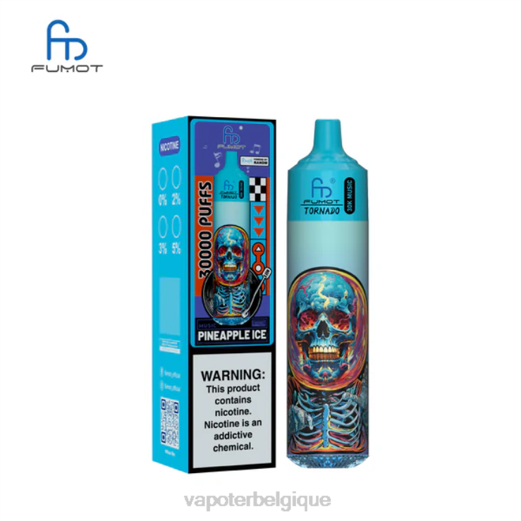 Grossiste Vape Jetable 4P66022 glace à l'ananas Fumot Tornado 30 000 musiques