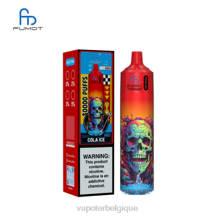 Vape En Gros 4P6609 glace au cola Fumot Tornado 30 000 musiques