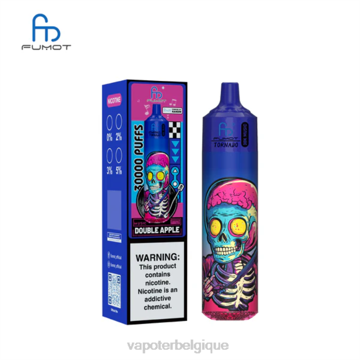 Vape Grossiste 4P66011 double pomme Fumot Tornado 30 000 musiques