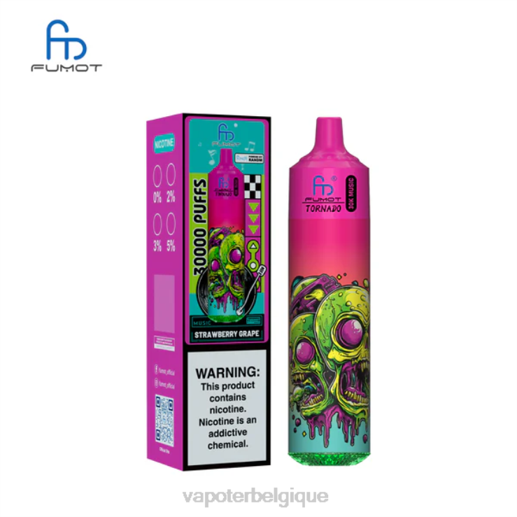 Vape Grossiste 4P66027 raisin fraise Fumot Tornado 30 000 musiques