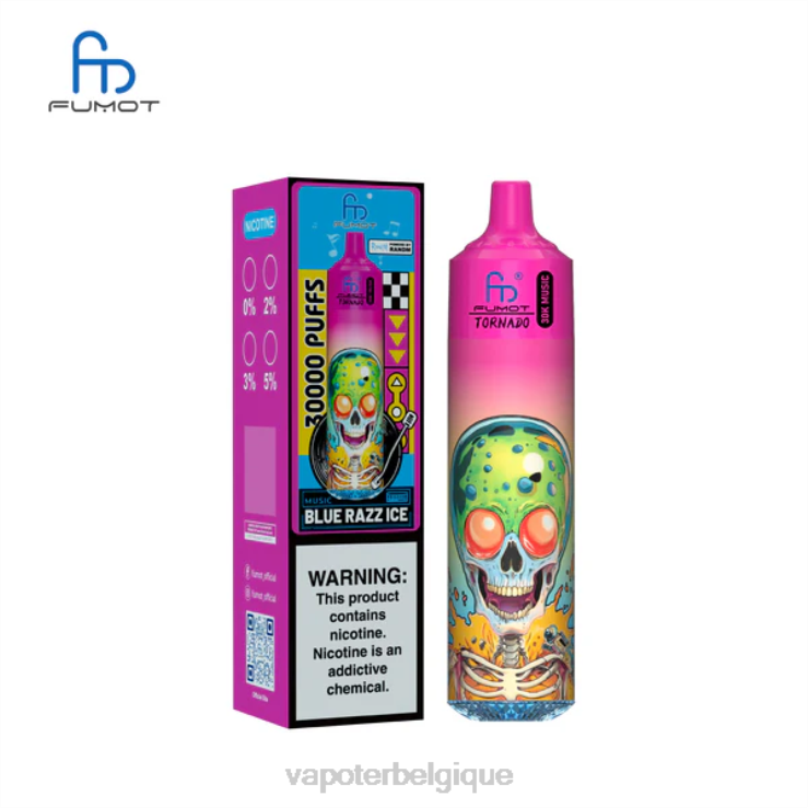 Vape Grossiste 4P6603 glace bleue Fumot Tornado 30 000 musiques