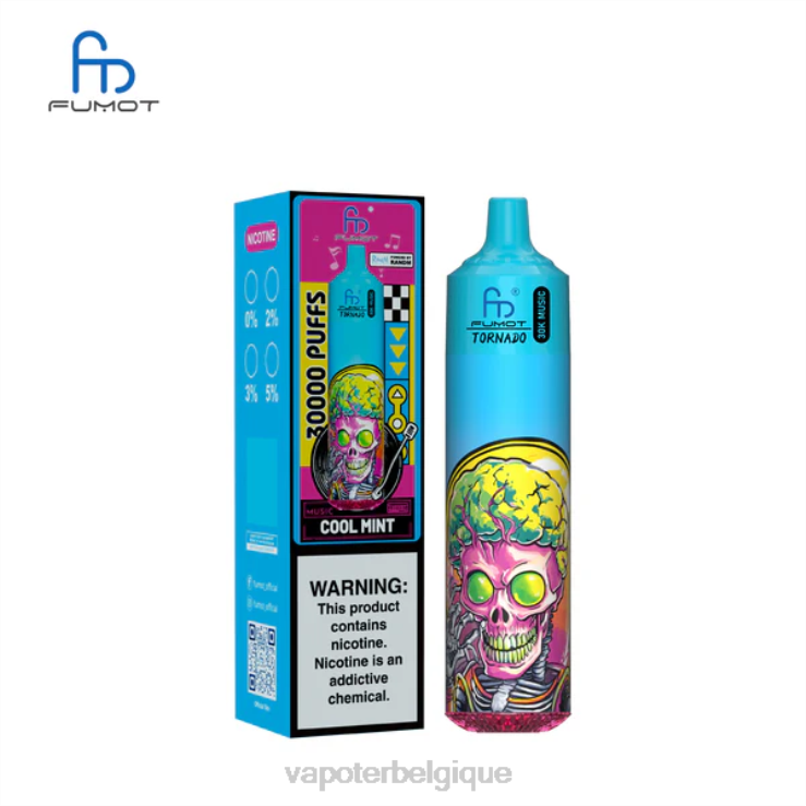 Vapoter Belgique 4P66010 menthe fraîche Fumot Tornado 30 000 musiques