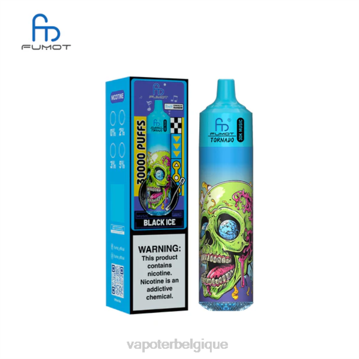 Vapoter Belgique 4P6602 glace noire Fumot Tornado 30 000 musiques