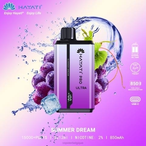 Cigarette Electronique Jetable J2D8217 | Hayati Pro Ultra rêve d'été