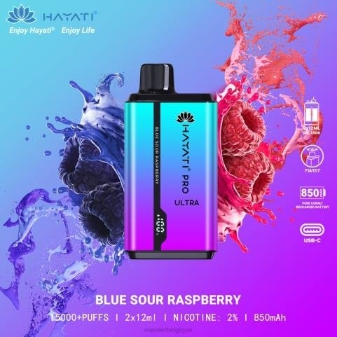 Cigarette Electronique Sans Nicotine J2D8200 | Hayati Pro Ultra framboise bleue aigre