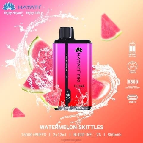 Cigarette Electronique Sans Nicotine J2D8220 | Hayati Pro Ultra quilles de pastèque