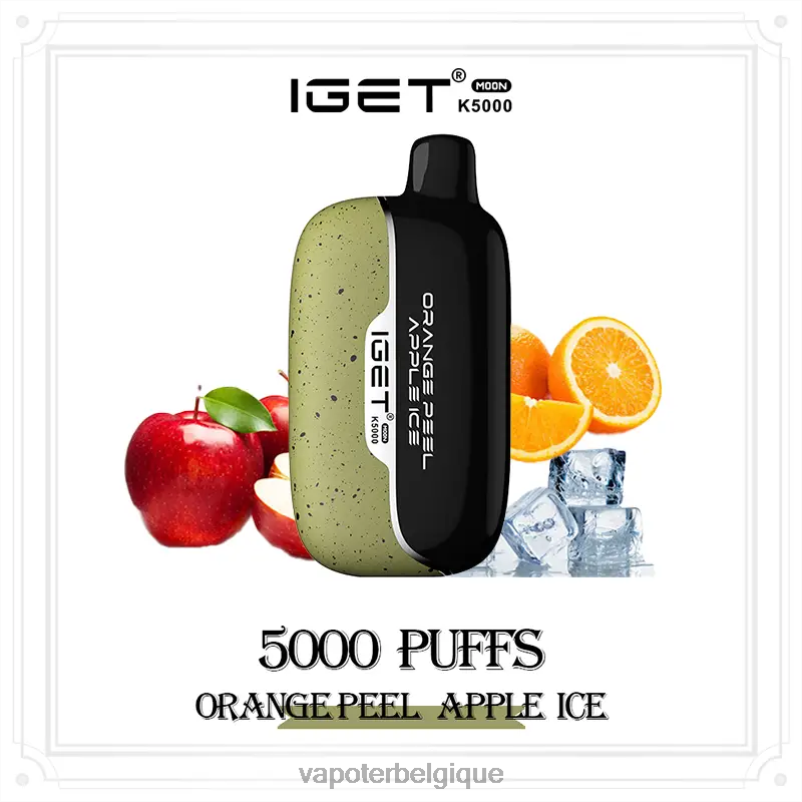 Cigarette Electronique Jetable VD08D15 glace aux pommes et aux zestes d'orange IGET Moon k5000