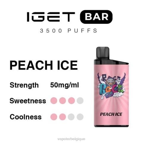Cigarette Electronique Grossiste J2D895 | IGET BAR glace à la pêche 3500 5% de nicotine