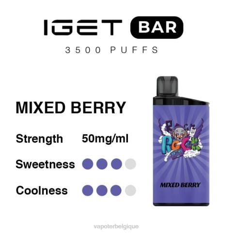 Grossiste Vape En Ligne J2D894 | IGET BAR baies mélangées 3500 5% de nicotine