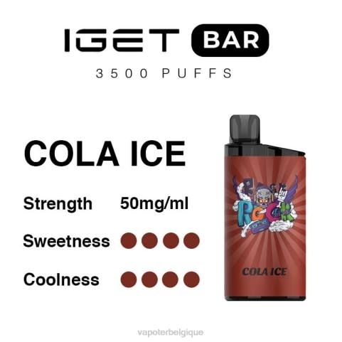 Grossiste Vape Jetable J2D896 | IGET BAR glace au cola 3500 5% de nicotine