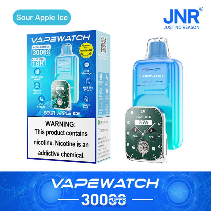 Grossiste Vape Jetable P6225 - JNR montre vape glace à la pomme aigre
