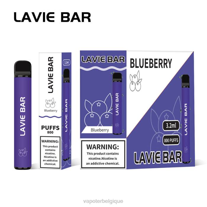 LAVIE BAR 800 bouffées 6J6R310 | Grossiste Vape En Ligne glace aux myrtilles