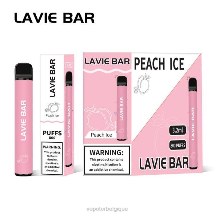 LAVIE BAR 800 bouffées 6J6R314 | Cigarette Electronique Belgique glace à la pêche