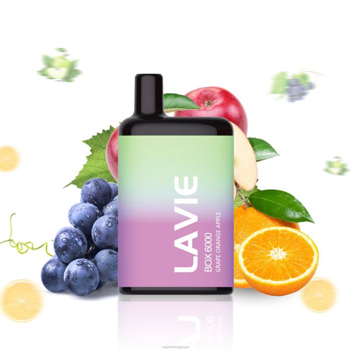 LAVIE BOX 6000 bouffées 6J6R202 | Grossiste Vape En Ligne raisin orange pomme