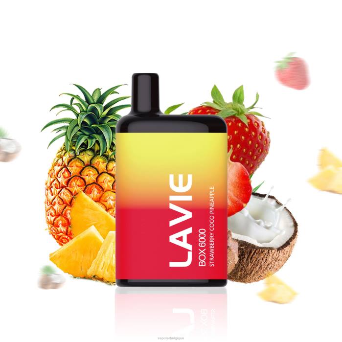 LAVIE BOX 6000 bouffées 6J6R205 | Cigarette Electronique Jetable fraise coco ananas