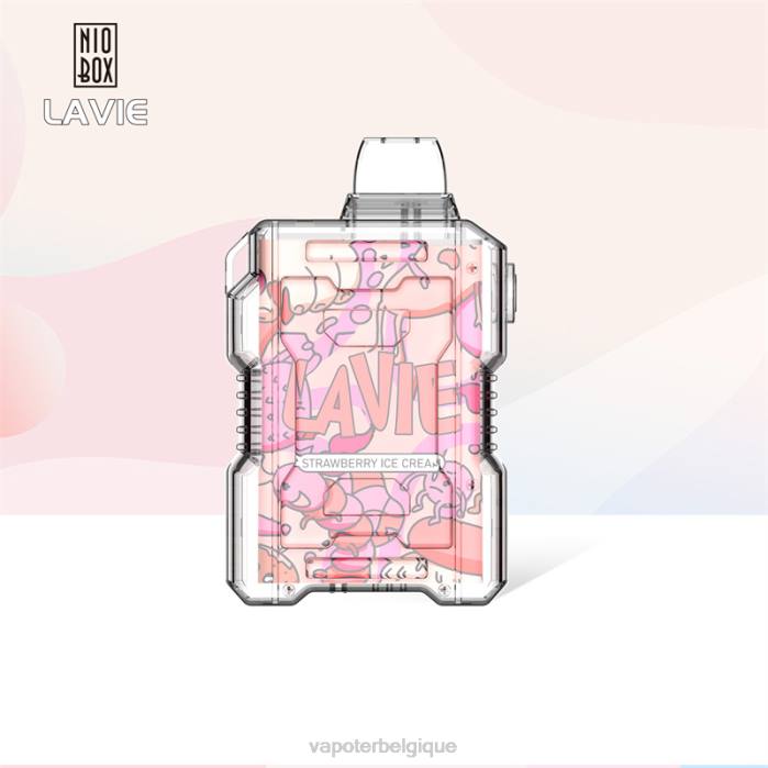 LAVIE NIO BOX 9000 bouffées 6J6R196 | Cigarette Electronique Jetable glace à la fraise