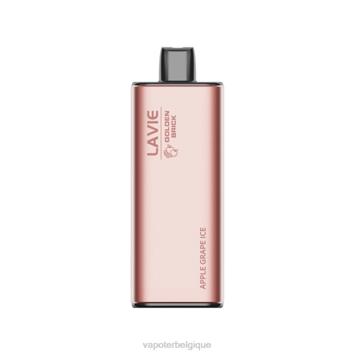 LAVIE GOLDEN BRICK 10000 bouffées 6J6R52 | Cigarette Electronique Jetable glace aux pommes et aux raisins