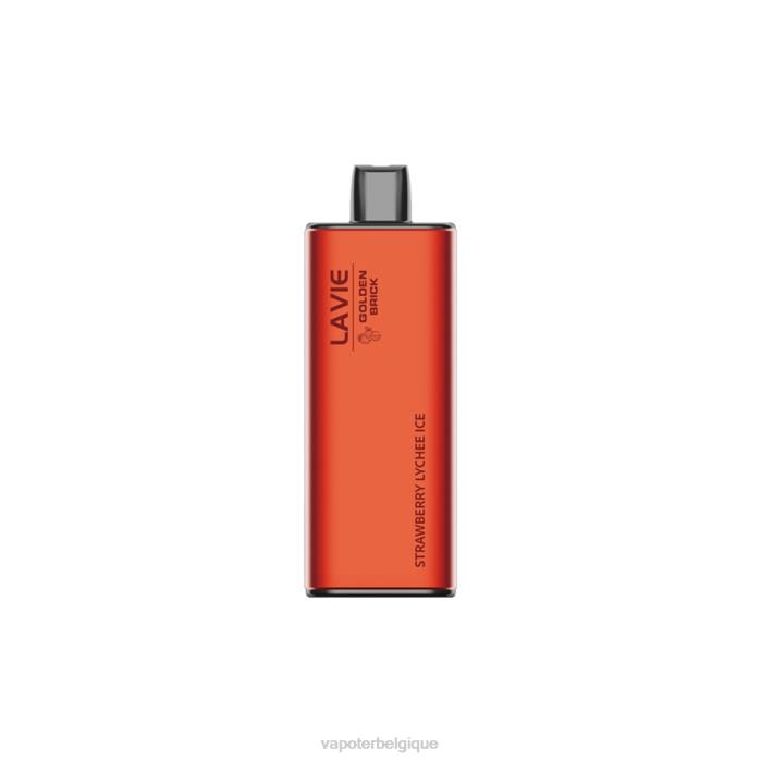LAVIE GOLDEN BRICK 10000 bouffées 6J6R67 | Grossiste Vape En Ligne glace fraise litchi
