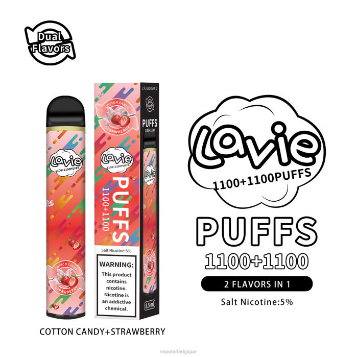 LAVIE BAR Switch 2200 bouffées 6J6R293 | Cigarette Electronique Grossiste barbe à papa/fraise