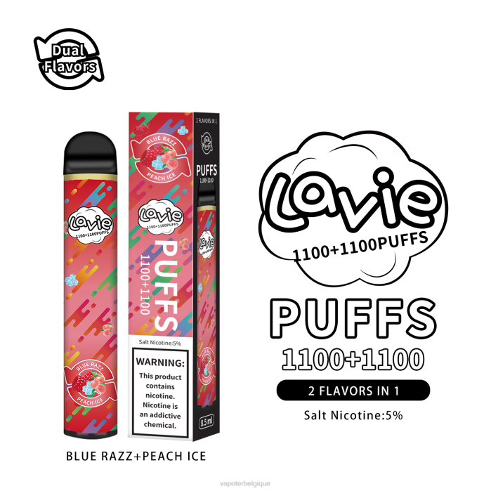 LAVIE BAR Switch 2200 bouffées 6J6R298 | Vape En Gros glace bleue/pêche