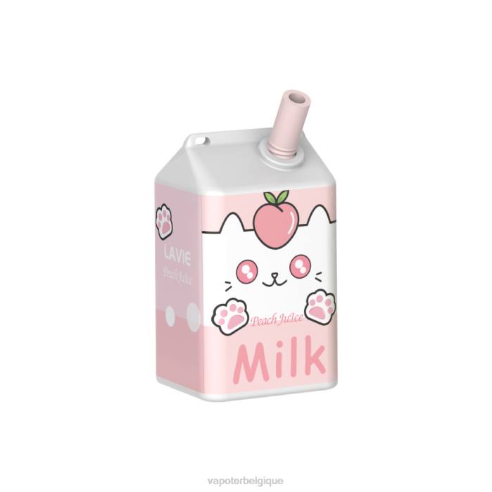 LAVIE MILK 7000 bouffées 6J6R179 | Cigarette Electronique Belgique jus de pêche