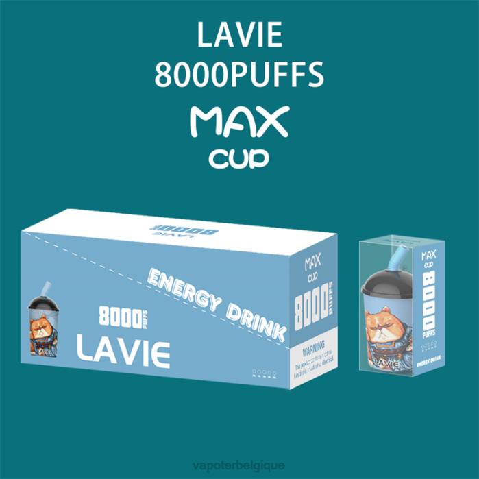 LAVIE Max Cup 8000 bouffées 6J6R259 | Cigarette Electronique Jetable boisson énergisante