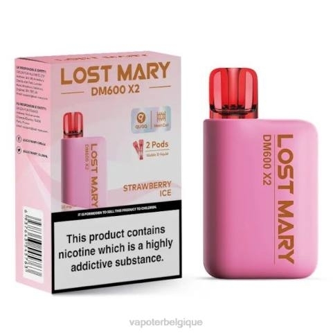 Cigarette Electronique Sans Nicotine J2D8480 | LOST MARY DM600 X2 glace à la fraise