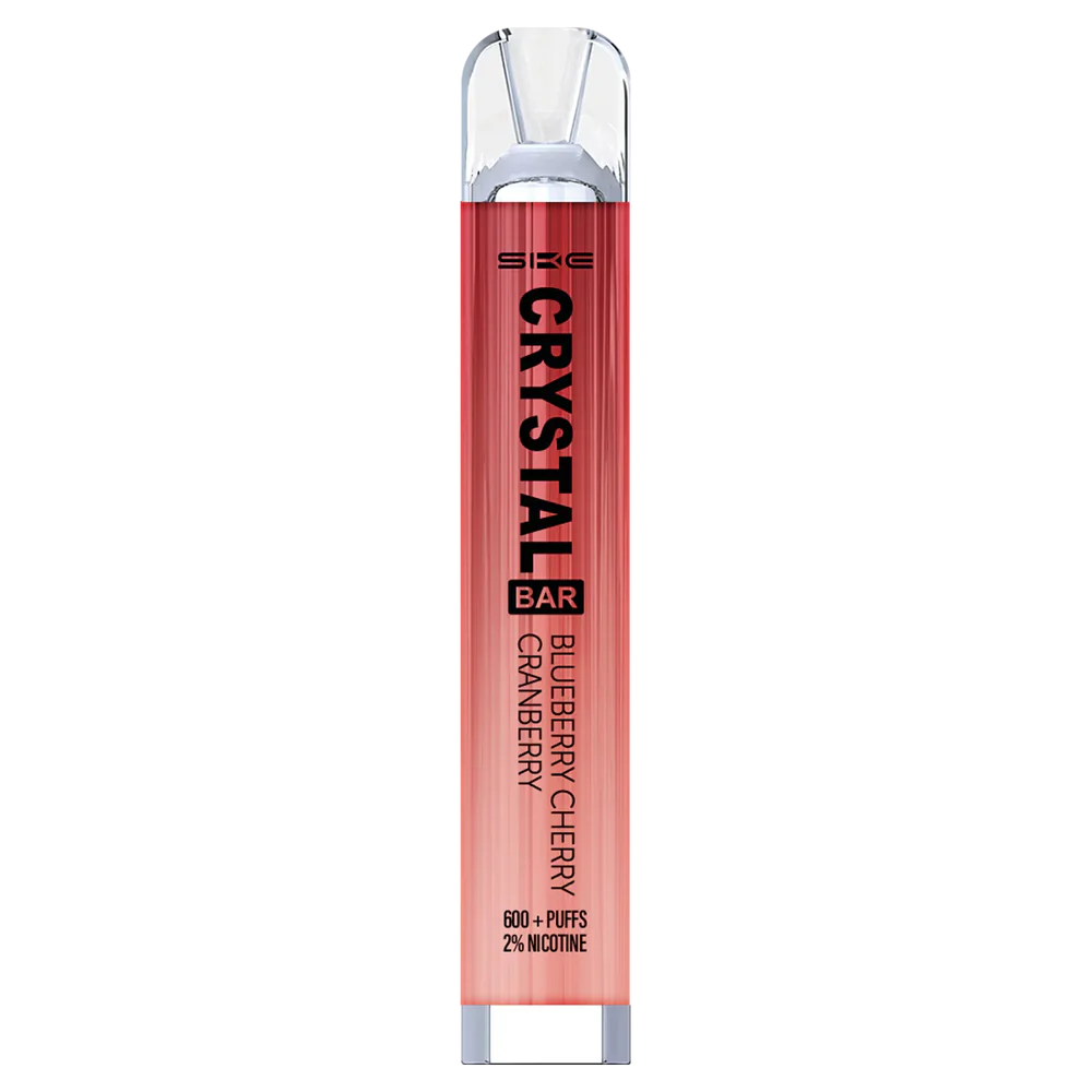 Cigarette Electronique Belgique J2D8268 | SKE Crystal Bar myrtille cerise canneberge vape jetable 600 bouffées