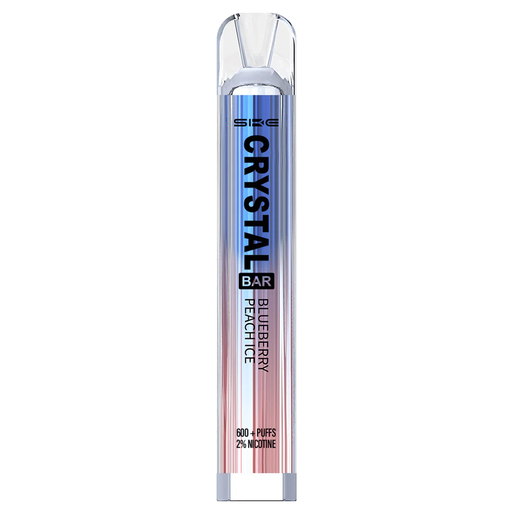 Cigarette Electronique Jetable J2D8267 | SKE Crystal Bar glace à la pêche et aux myrtilles vape jetable 600 bouffées