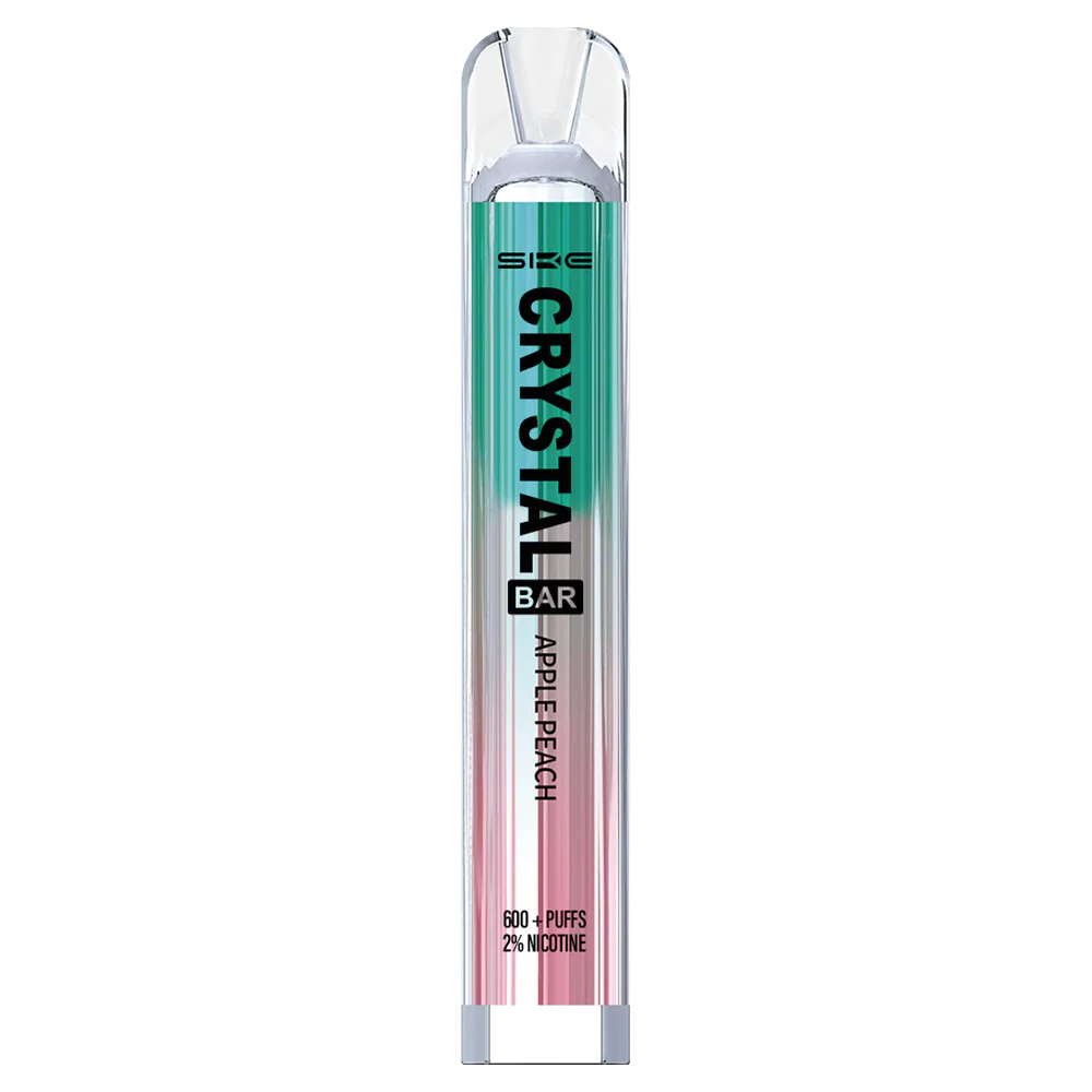 Grossiste Vape Jetable J2D8266 | SKE Crystal Bar pêche aux pommes vape jetable 600 bouffées