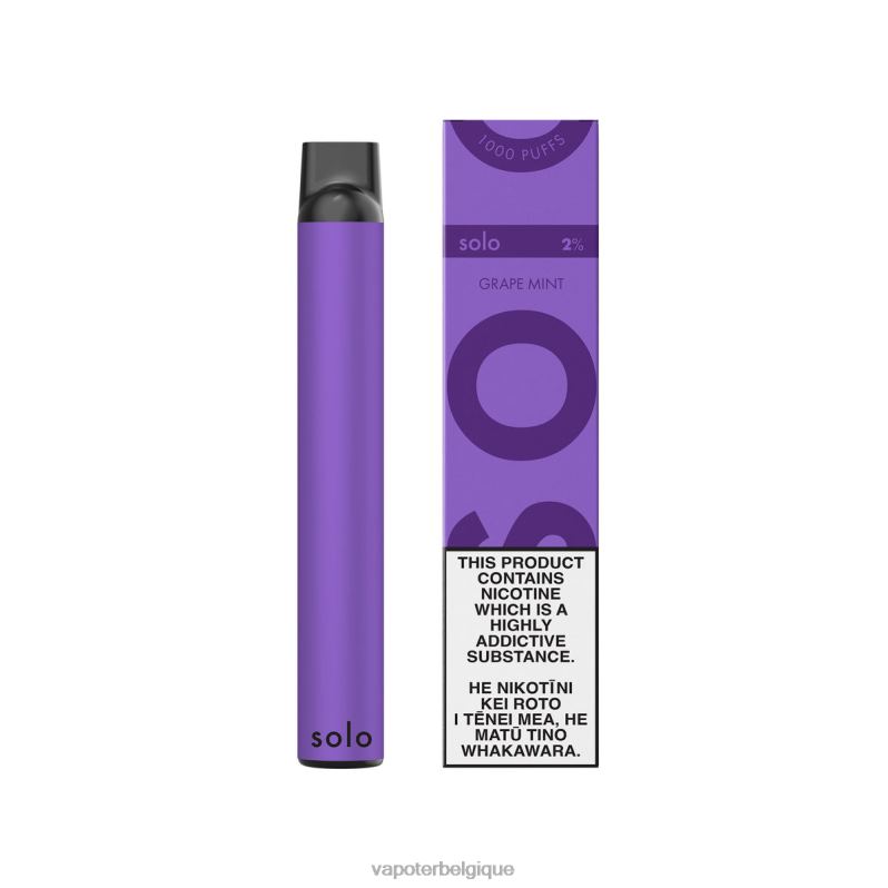 Cigarette Electronique Jetable 26RVJ7 - Solo vape jetable menthe raisin