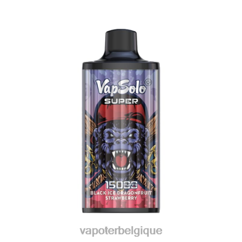 Vapoter Belgique 22F64107 Vapsolo SUPER vape jetable glace noire, drangofruit, fraise