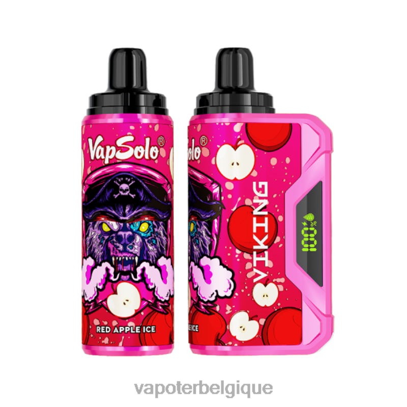 Vape Grossiste 22F64136 Vapsolo VIKING vape jetable glace à la pomme rouge