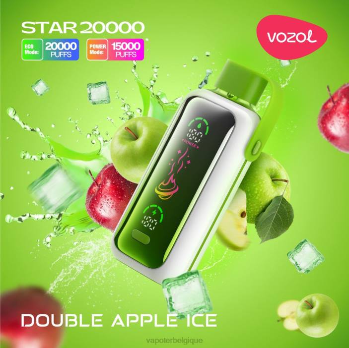 VOZOL STAR 20000 02867 glace aux pommes double Cigarette Electronique Jetable
