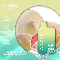 Aivono AIM BOXX 4000 melon pamplemousse pêche blanche - VBRB224 Cigarette Electronique Belgique