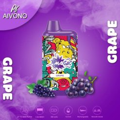 Aivono AIM MAGIC cigarette de boîte de 5800 bouches raisin - VBRB92 Vapoter Belgique