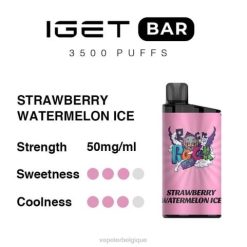 Cigarette Electronique Bruxelles J2D889 | IGET BAR glace à la fraise et à la pastèque 3500 5% de nicotine
