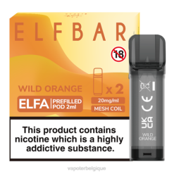 Cigarette Electronique Sans Nicotine J2D8340 | ELFBAR Elfa oranger sauvage dosette préremplie - 2 ml - 20 mg (paquet de 2)