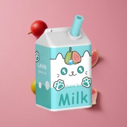 LAVIE Milk 7000 Puffs Vape Disposable Goût Goyave Glacée avec Capacité de E-liquide 16ML et Port de Charge Type C Rechargeable