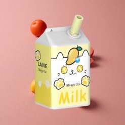 LAVIE Milk 7000 Puffs Vape Jetable Mangue Glacée - 16ML Capacité de E-liquide, Port de Chargement Type C Rechargeable