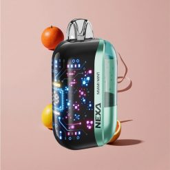 NEXA Ultra 50K Puffs Vape Jetable Menthe de Miami 20ml Capacité Préremplie Écran Courbe 3D