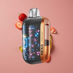 NEXA Ultra 50K Vape Jetable Fraise Banane 20ml Capacité Préremplie Écran Courbe 3D