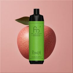 RandM Fumot Shisha 10000 Puffs Double Pomme Vape Jetable avec Indicateur LED et Batterie 850 mAh