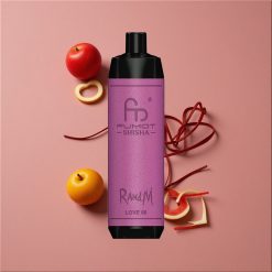 RandM Fumot Shisha 10000 Puffs Vape Jetable Amour 66 avec Indicateur LED et Batterie 850 mAh