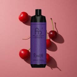 RandM Fumot Shisha 10000 Puffs Vape Jetable Cerise Fiesta avec Indicateur LED et Batterie 850 mAh